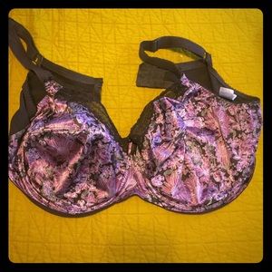 Pink and Brown Elomi Bra - 42G